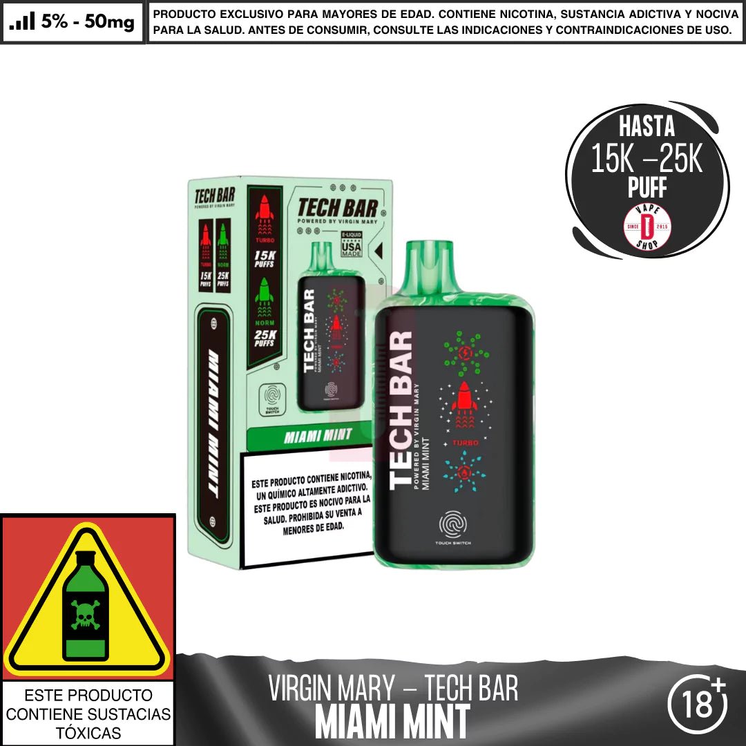 Virgin Mary - Tech Bar 25000 PUFF - Vape Desechable - Virgin Mary | DIS - VIM - TEB - 25K - MIM