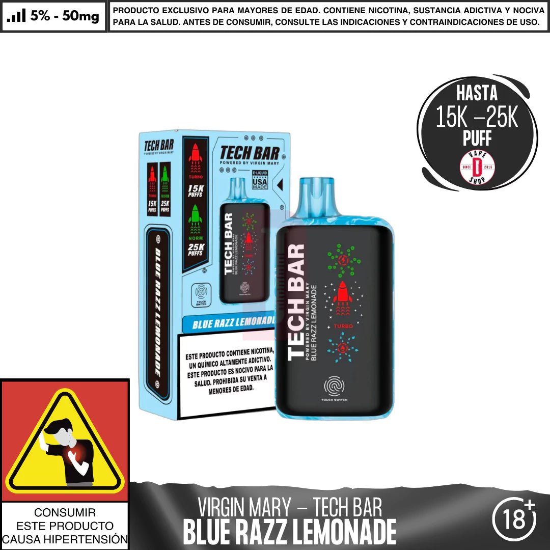 Virgin Mary - Tech Bar 25000 PUFF - Vape Desechable - Virgin Mary | DIS - VIM - TEB - 25K - BRL