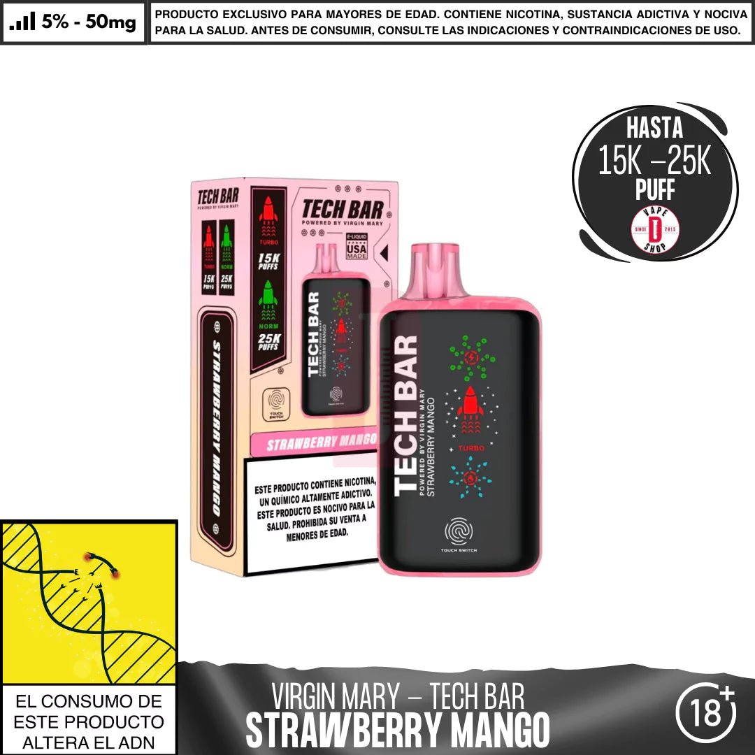 Virgin Mary - Tech Bar 25000 PUFF - Vape Desechable - Virgin Mary | DIS - VIM - TEB - 25K - STM