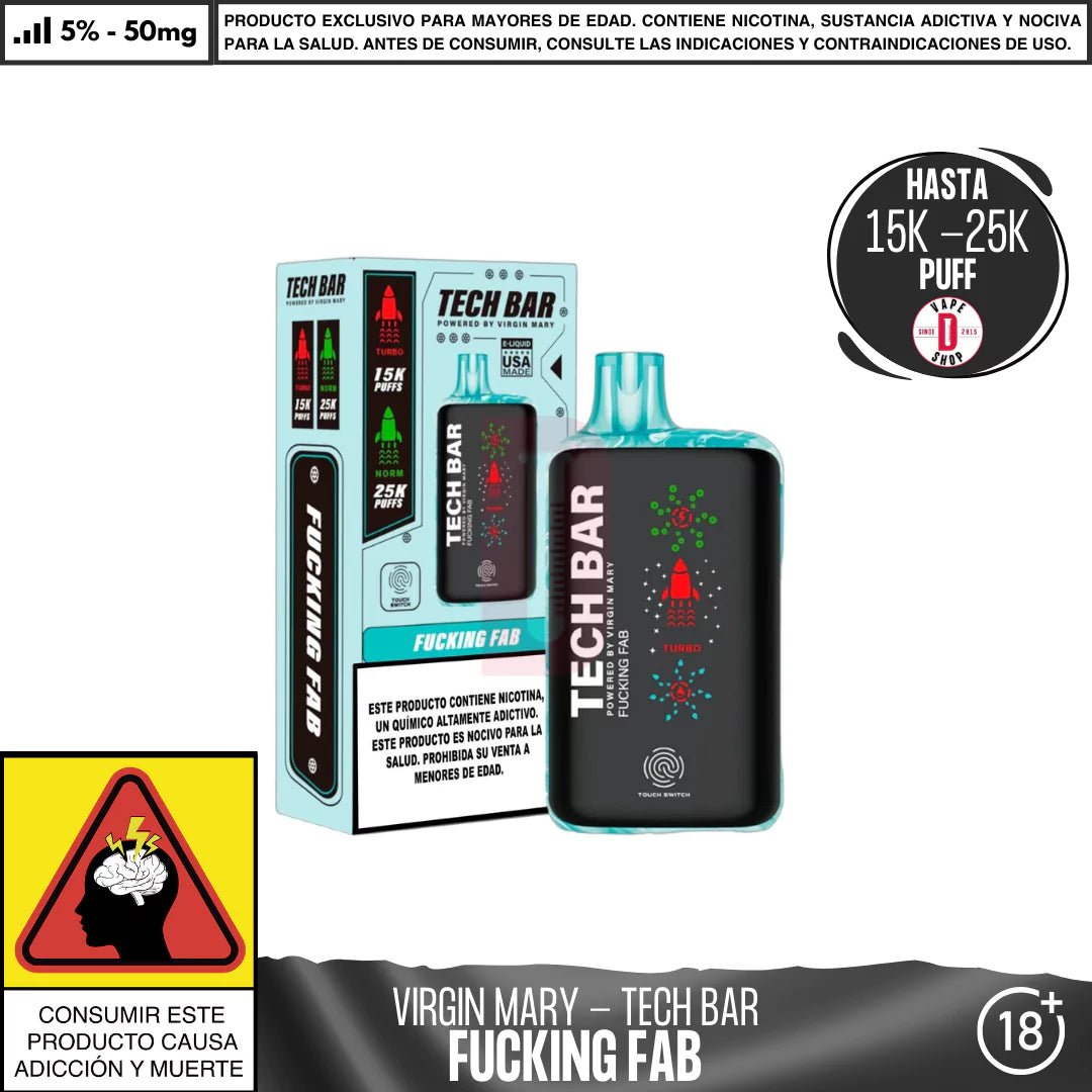 Virgin Mary - Tech Bar 25000 PUFF - Vape Desechable - Virgin Mary | DIS - VIM - TEB - 25K - FUF