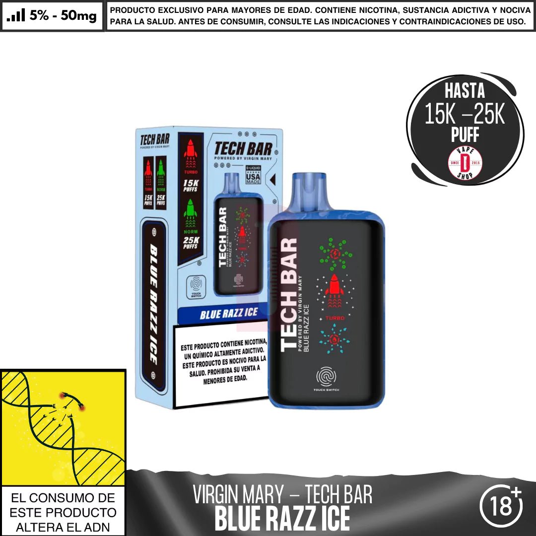 Virgin Mary - Tech Bar 25000 PUFF - Vape Desechable - Virgin Mary | DIS - VIM - TEB - 25K - BRI