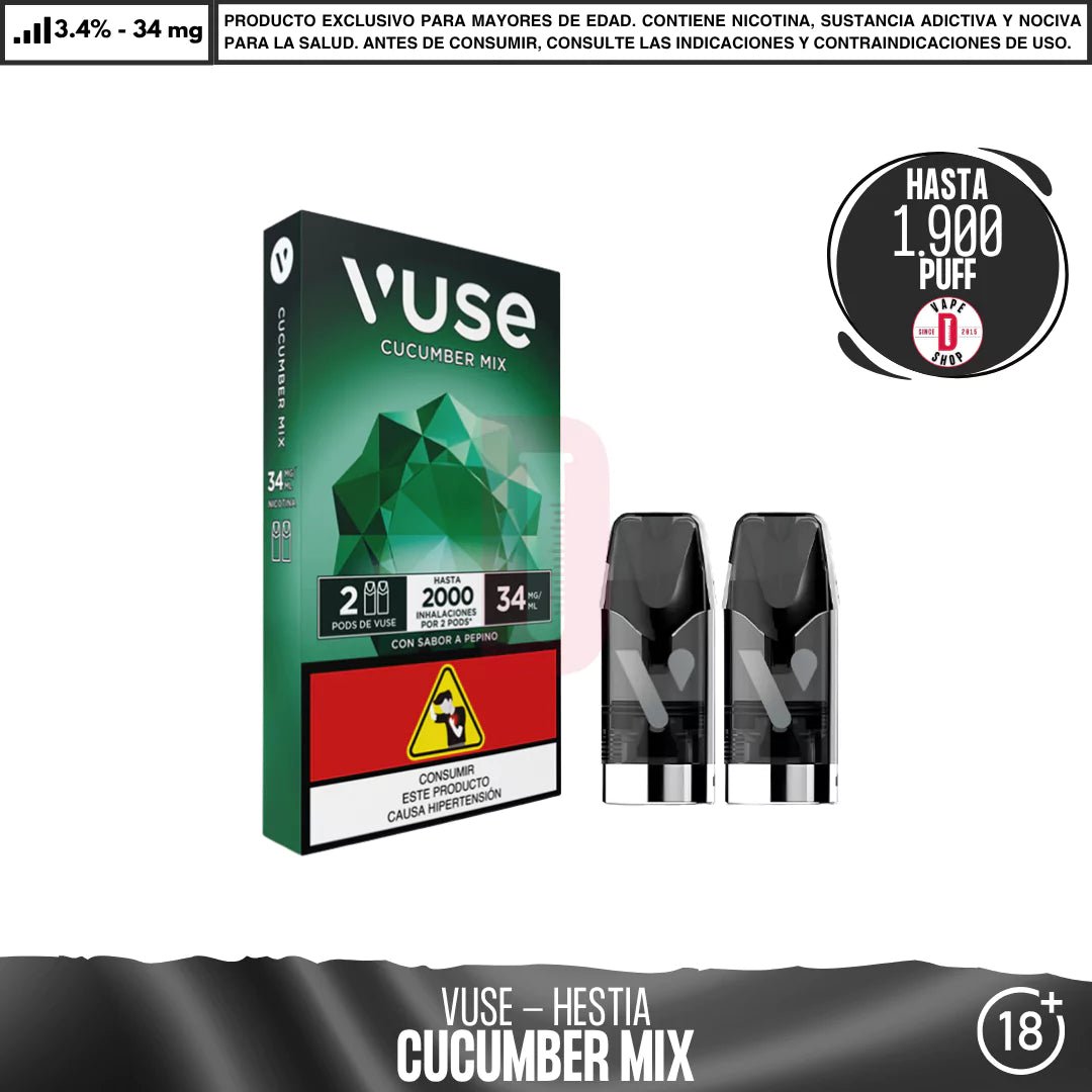 VUSE - ePod Caps 1900 Puff - Vape Desechable - Vuse | EQC - VUS - EPOD - CUF