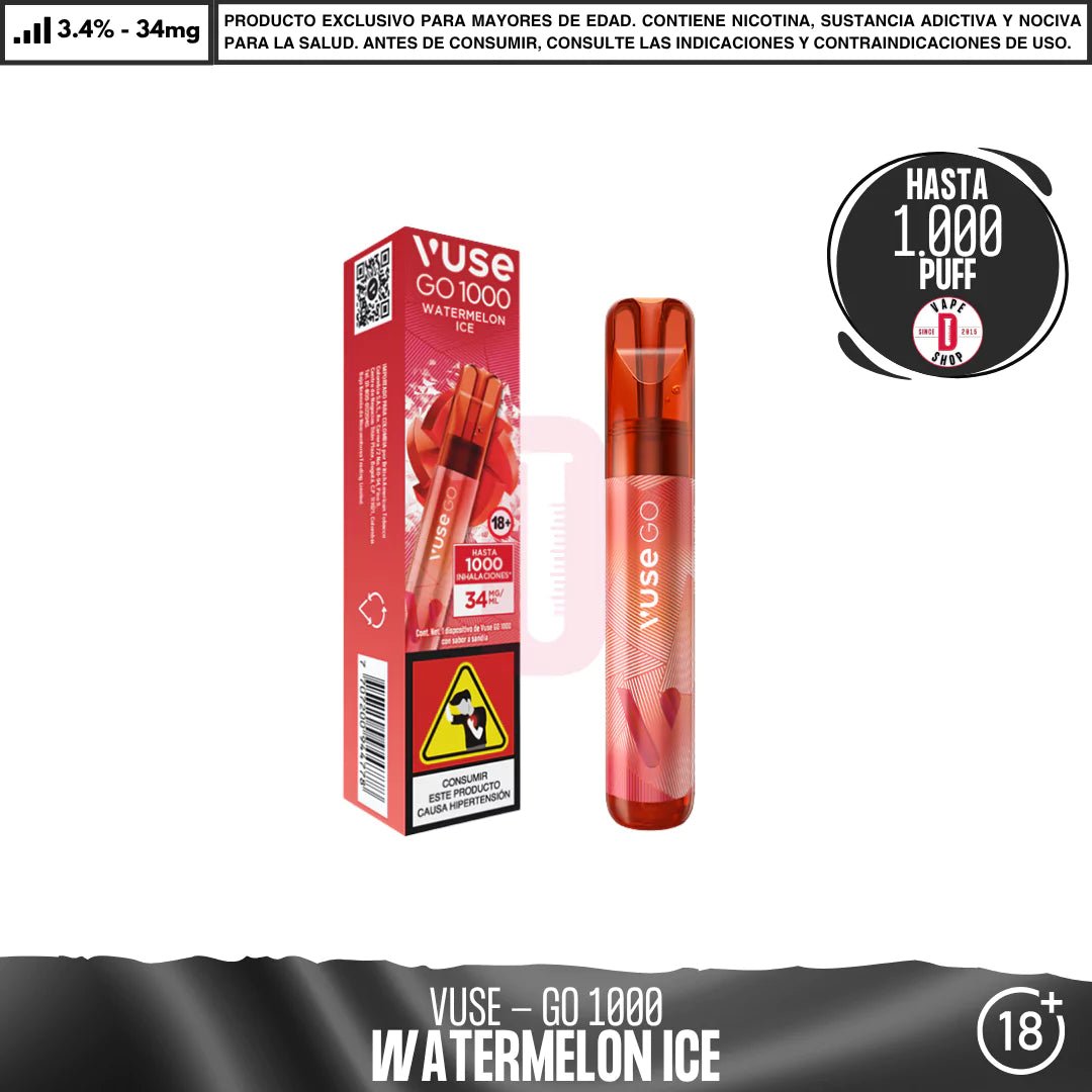 VUSE - GO 1000 Puffs - Vape Desechable - Vuse | DIS - VUS - GO1 - WAT