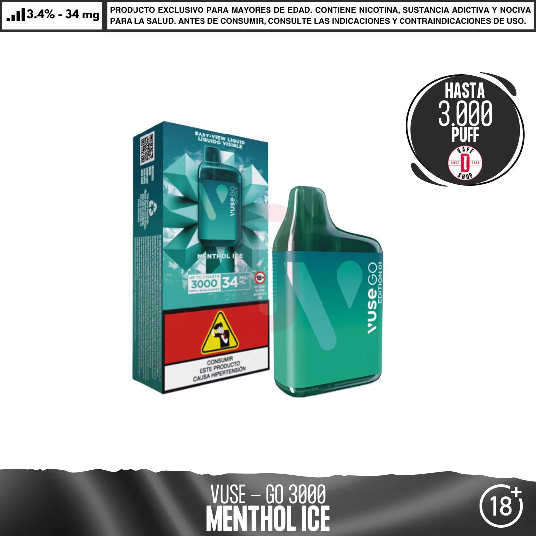 VUSE GO 3000 Puffs Vape Desechable BAT DIY Vape VUSE GO 3000 Puffs Vape Desechable BAT DIY Vape