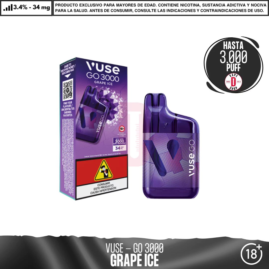 VUSE GO 3000 Puffs Vape Desechable BAT DIY Vape VUSE GO 3000 Puffs Vape Desechable BAT DIY Vape