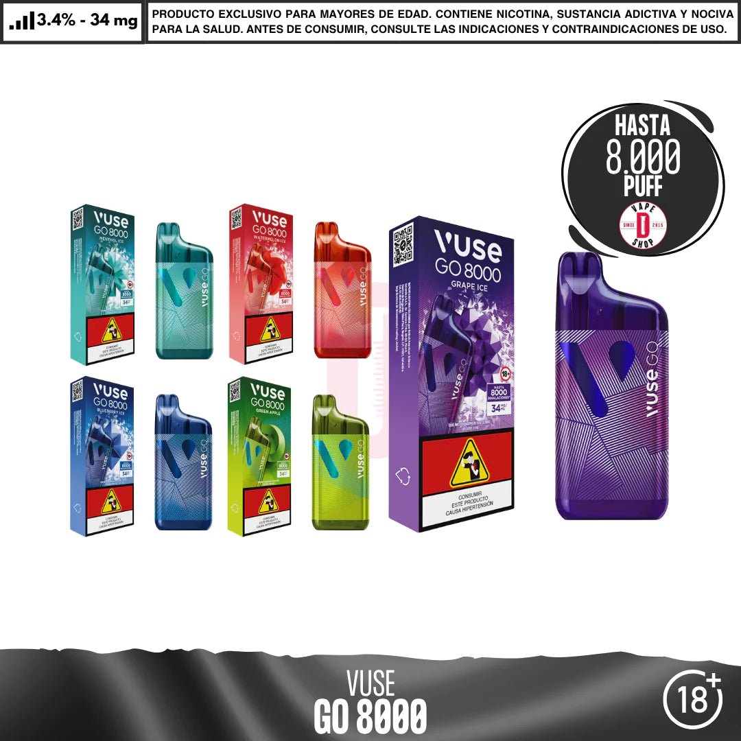 VUSE - GO 8000 Puffs | Vape Desechable de Vuse DIY Vape Shop VUSE - GO 8000 Puffs | Vape Desechable de Vuse DIY Vape Shop