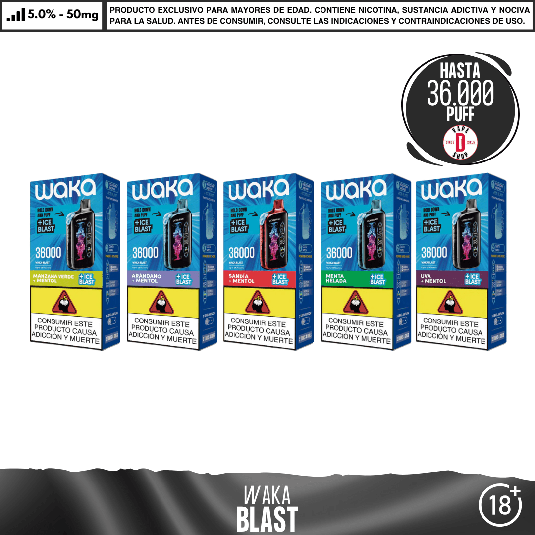 WAKA - BLAST 36000 PUFF - Vape Desechable - WAKA | DIS-WAK-BLA-36K-MAV