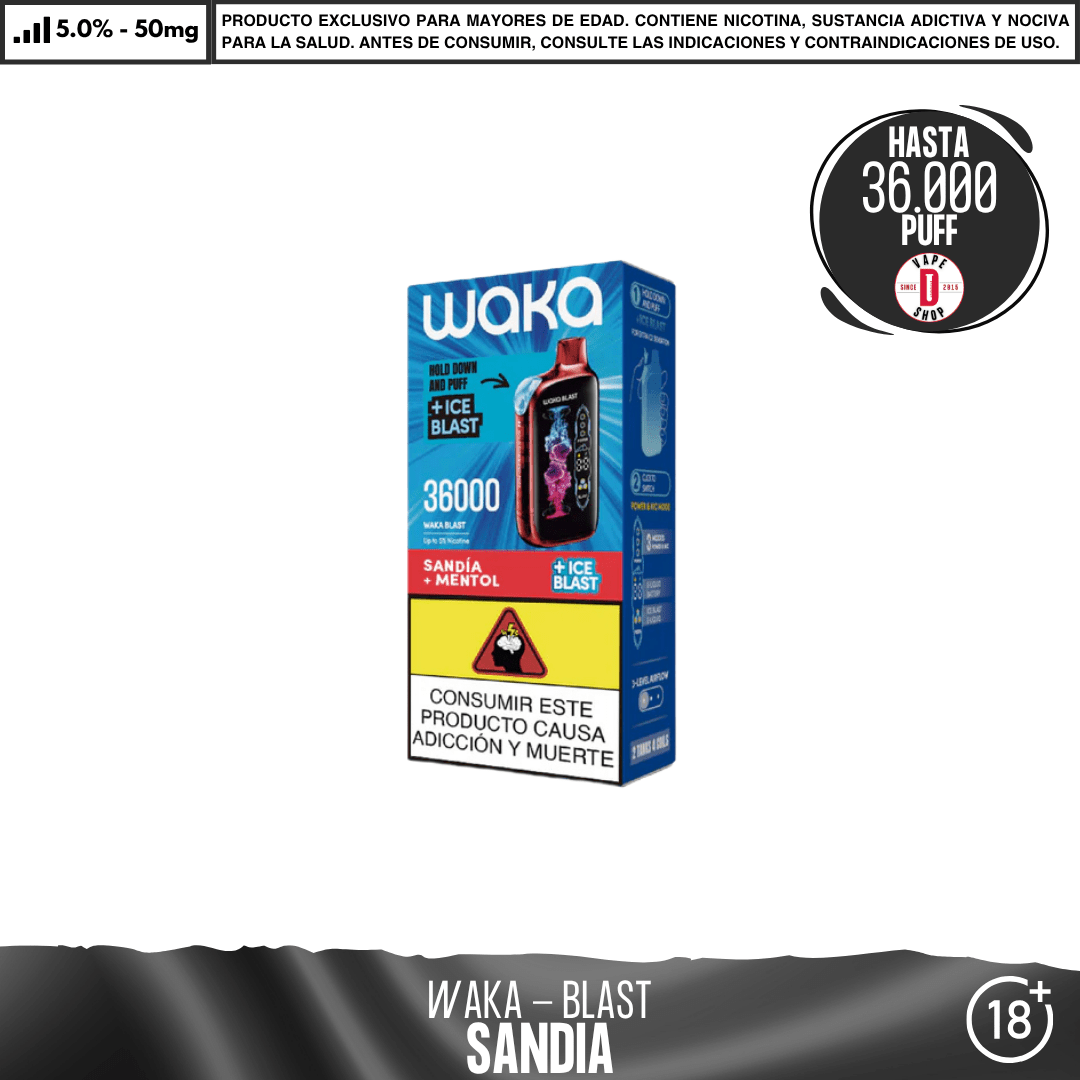 WAKA - BLAST 36000 PUFF - Vape Desechable - WAKA | DIS-WAK-BLA-36K-SAN