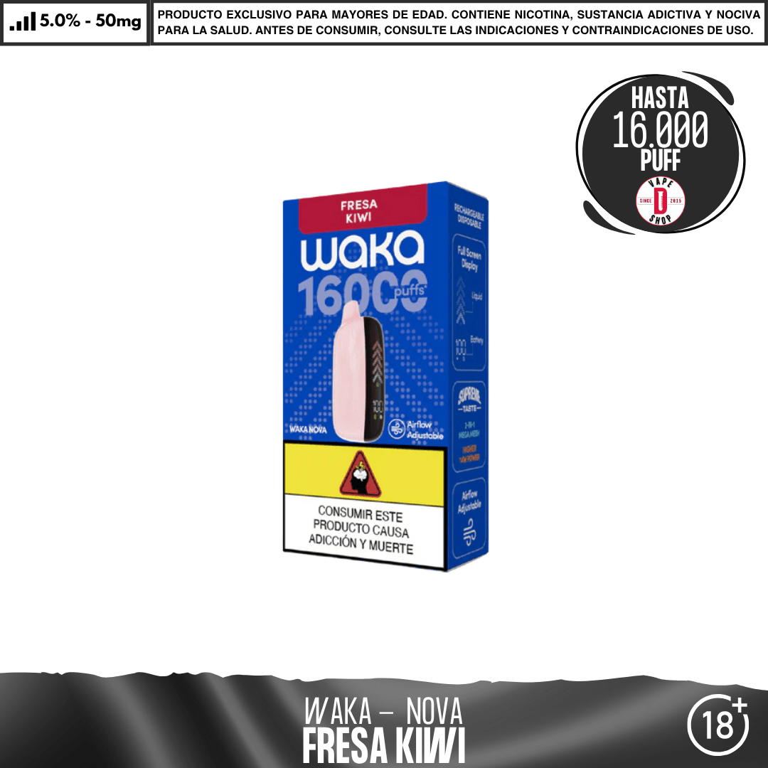 WAKA - NOVA 16000 PUFF - Vape Desechable - WAKA | DIS-WAK-NOV-16K-FKW