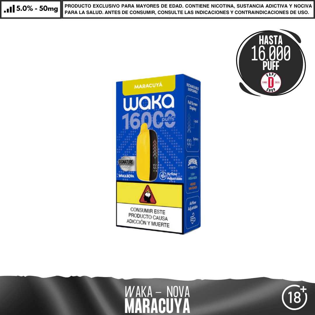 WAKA - NOVA 16000 PUFF - Vape Desechable - WAKA | DIS-WAK-NOV-16K-MEN