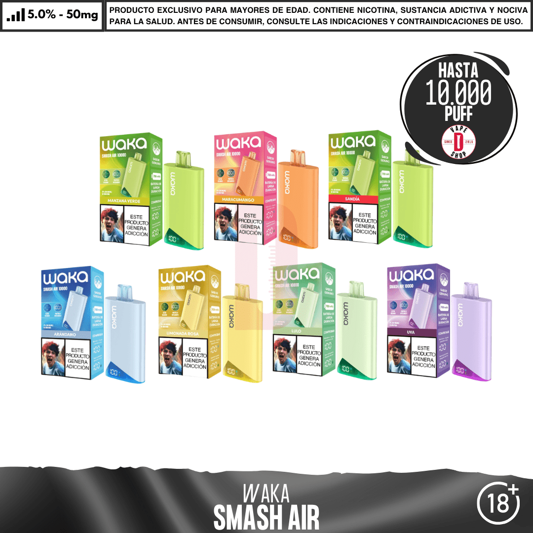 WAKA - Smash Air 10000 PUFF - Vape Desechable - WAKA | DIS-WAK-SMA-10K-MAM