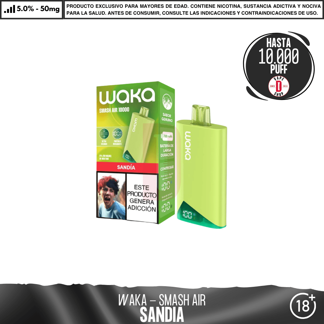 WAKA - Smash Air 10000 PUFF - Vape Desechable - WAKA | DIS-WAK-SMA-10K-SAN