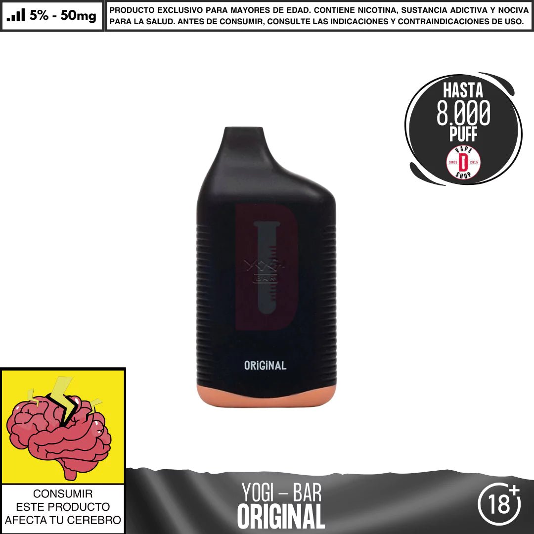 Yogi - Bar 8000 PUFF - Vape Desechable - Yogi | DIS - YOG - BAR - ORI - 50