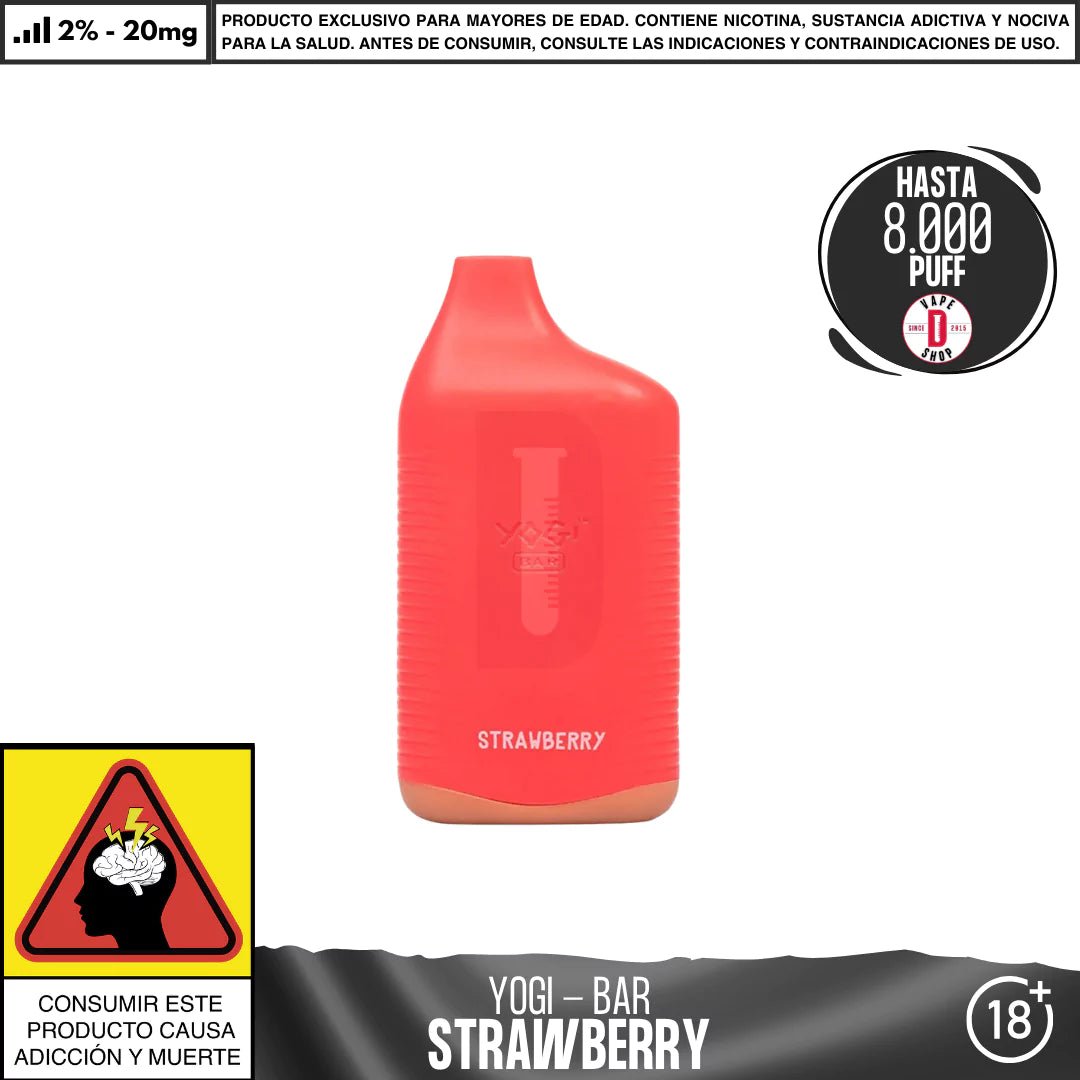 Yogi - Bar 8000 PUFF - Vape Desechable - Yogi | DIS - YOG - BAR - STR - 20