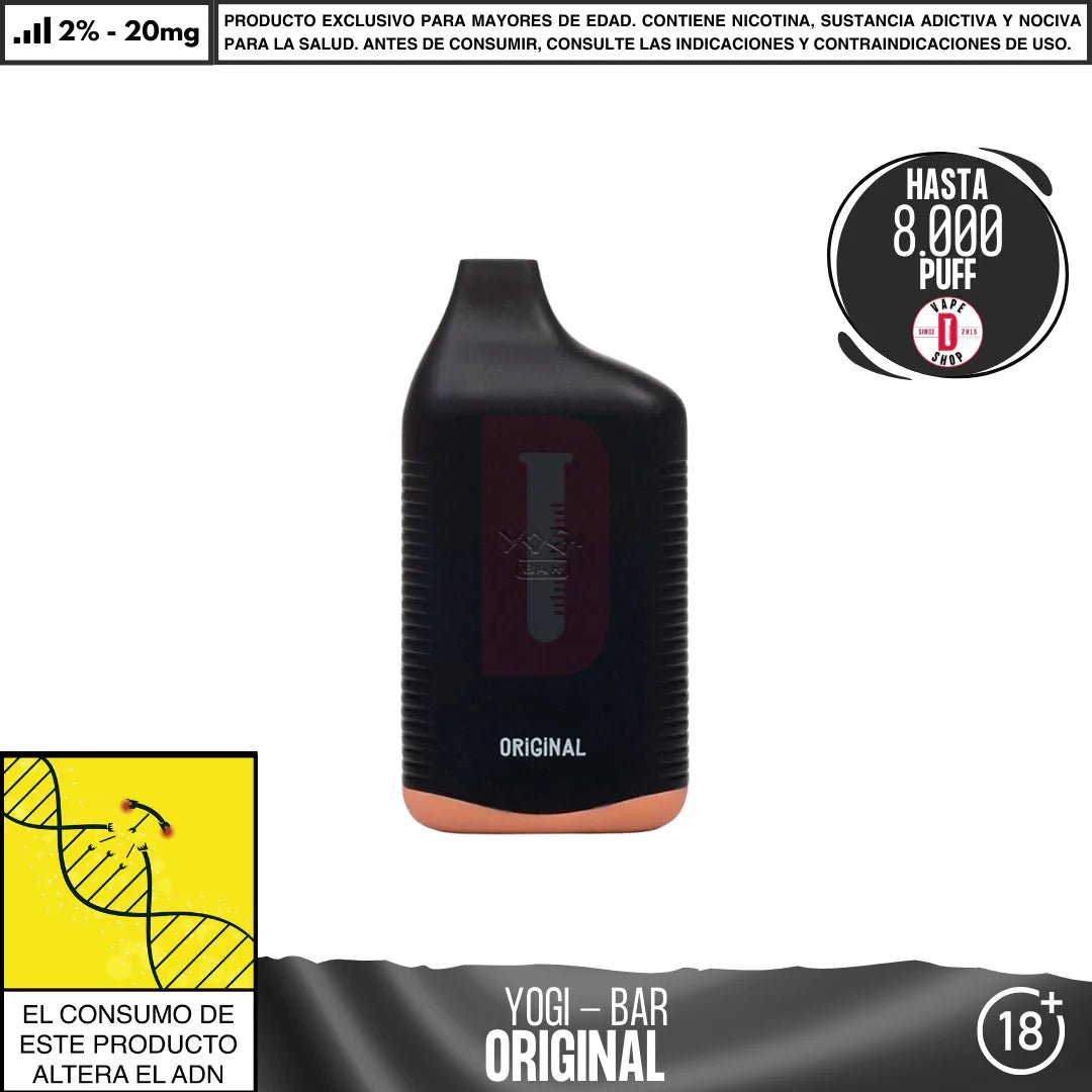 Yogi - Bar 8000 PUFF - Vape Desechable - Yogi | DIS - YOG - BAR - ORI - 20