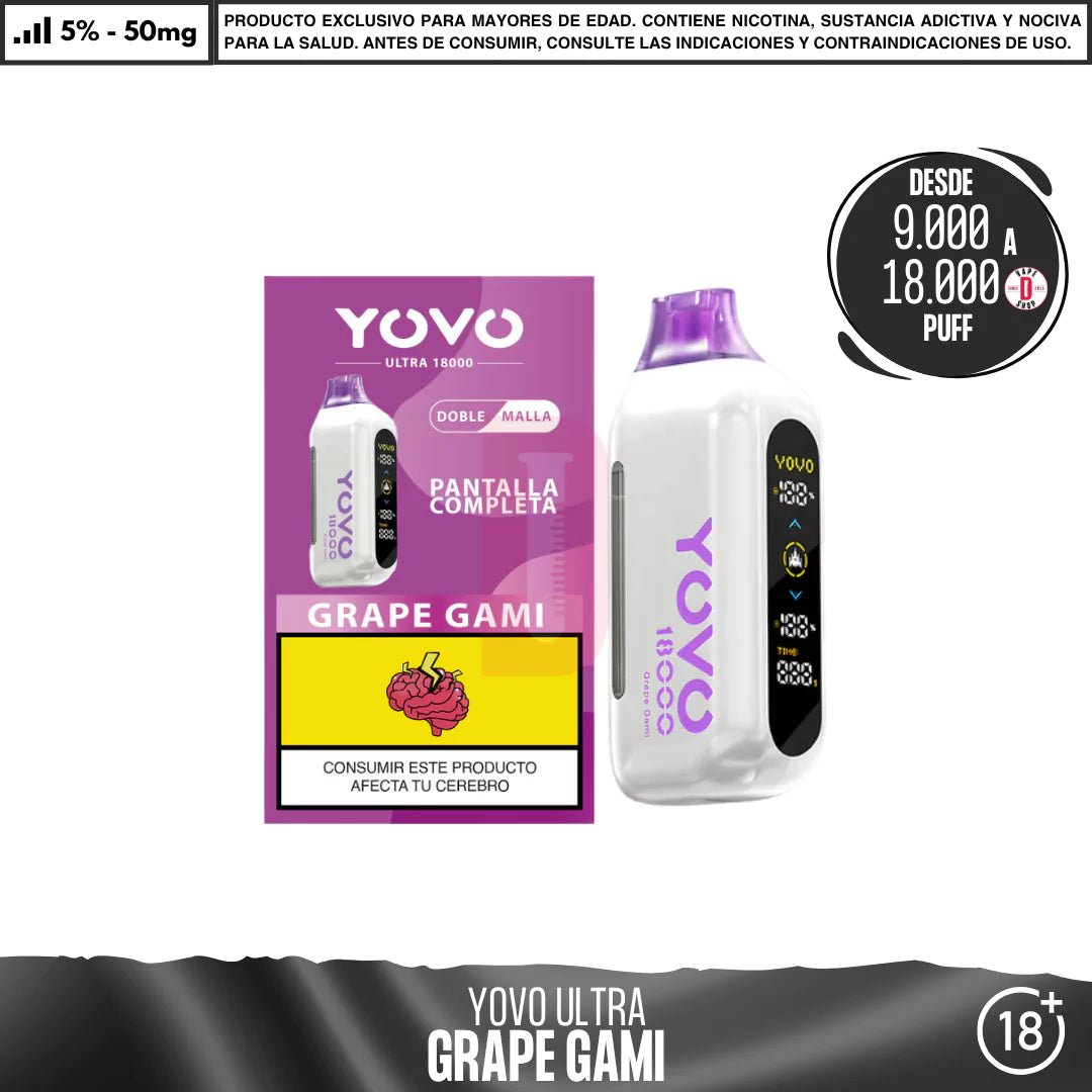 Yovo - Ultra 9000 a 18000 Puff - Vape Desechable - Yovo | DIS - VUS - YOVO - GG
