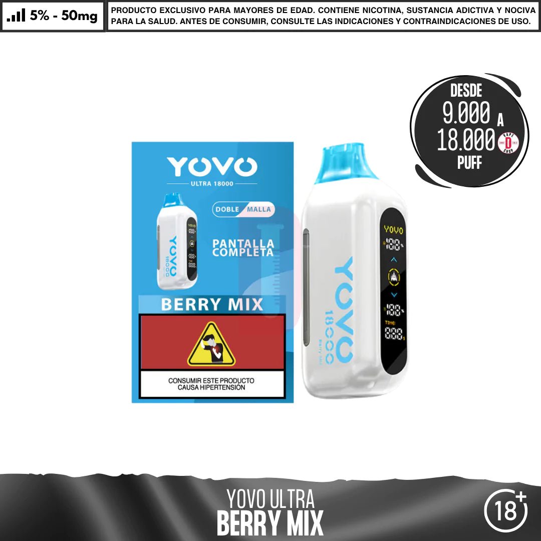 Yovo - Ultra 9000 a 18000 Puff - Vape Desechable - Yovo | DIS - VUS - YOVO - BM