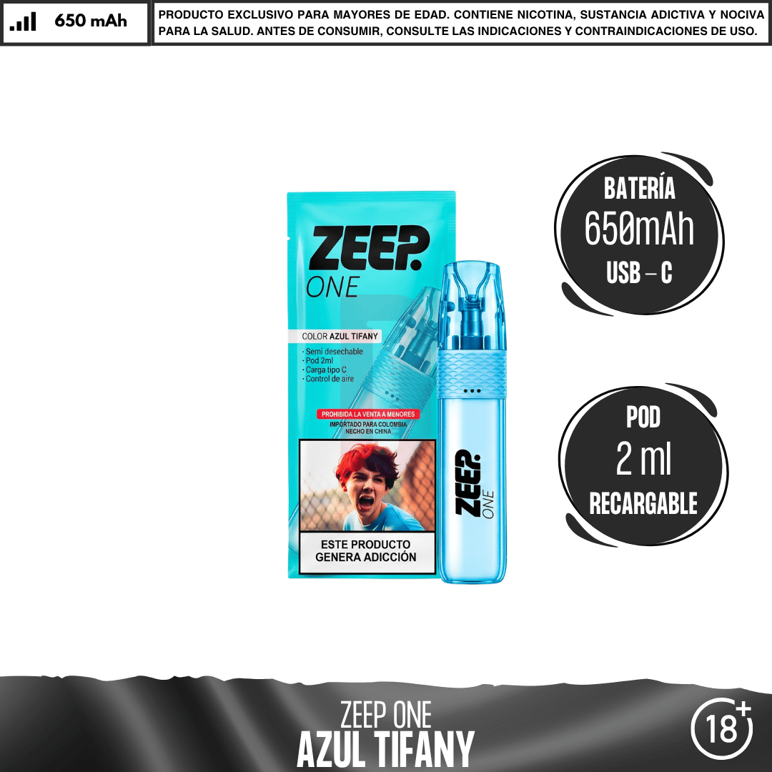 Zeep One - Vaporizador Semidesechable - Vape Desechable - Zeep | EQ-ZO-VSD-ATY