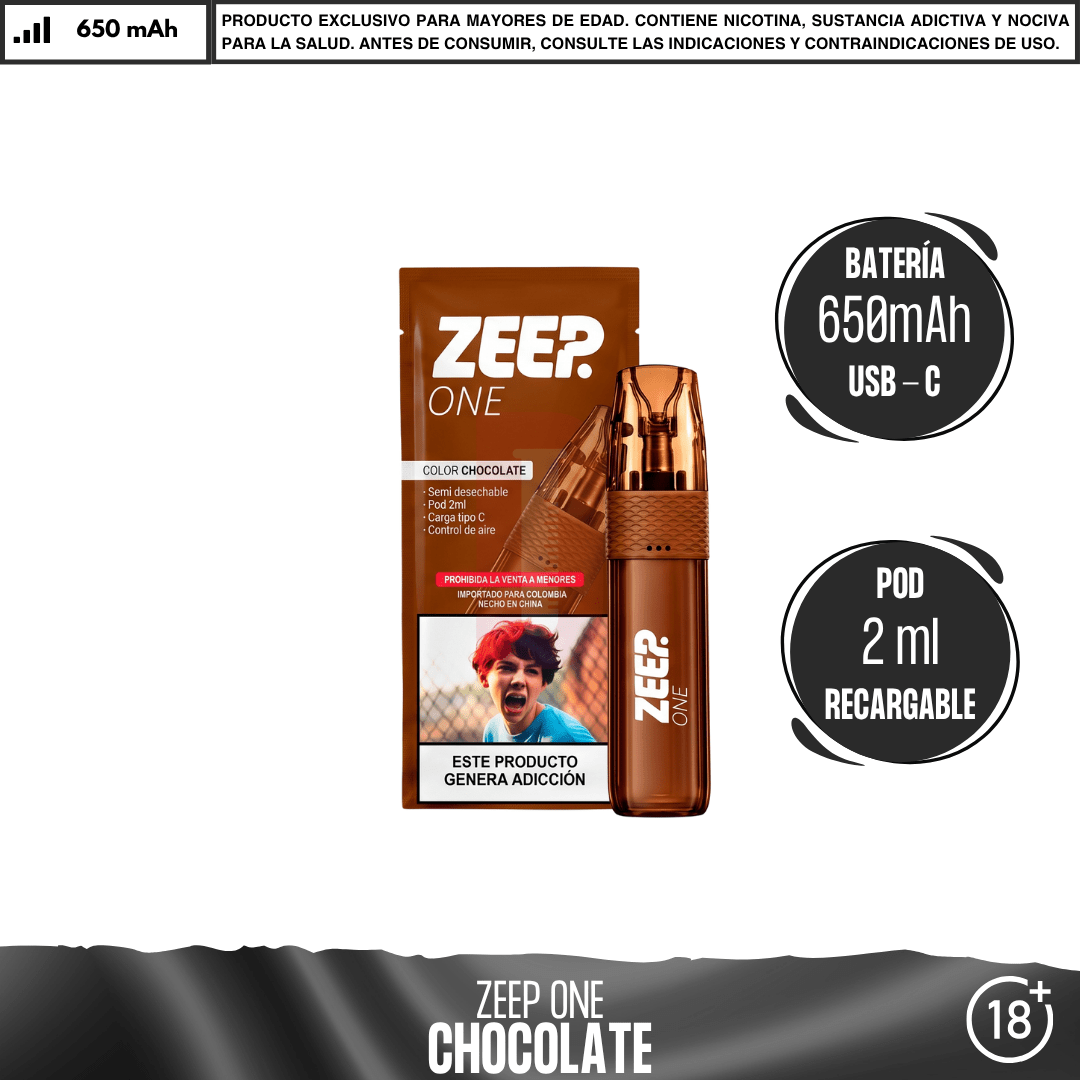 Zeep One - Vaporizador Semidesechable - Vape Desechable - Zeep | EQ-ZO-VSD-CH