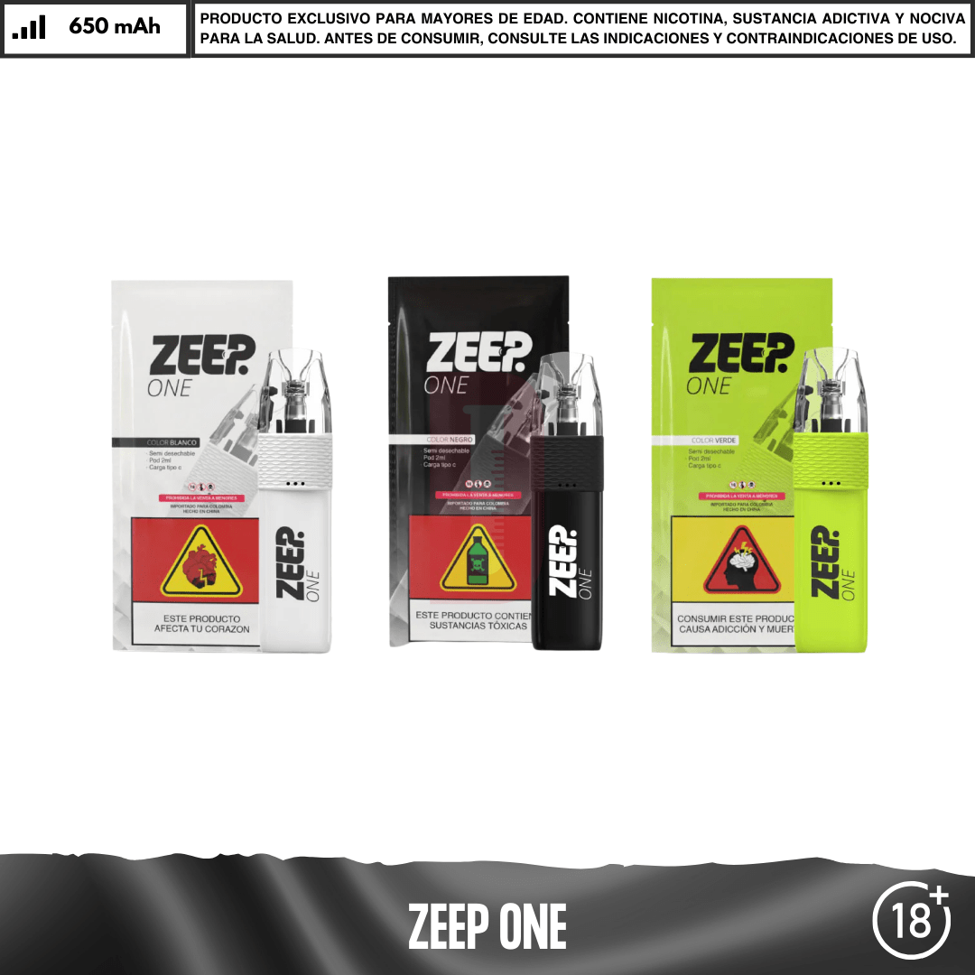Zeep One - Vaporizador Semidesechable - Vape Desechable - Zeep | EQ-ZO-VSD-NE