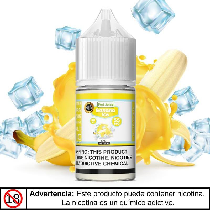 Banana Ice Salts - Pod Juice - Sales de Nicotina - DIY VAPE SHOP | SN-PJ-BI-35