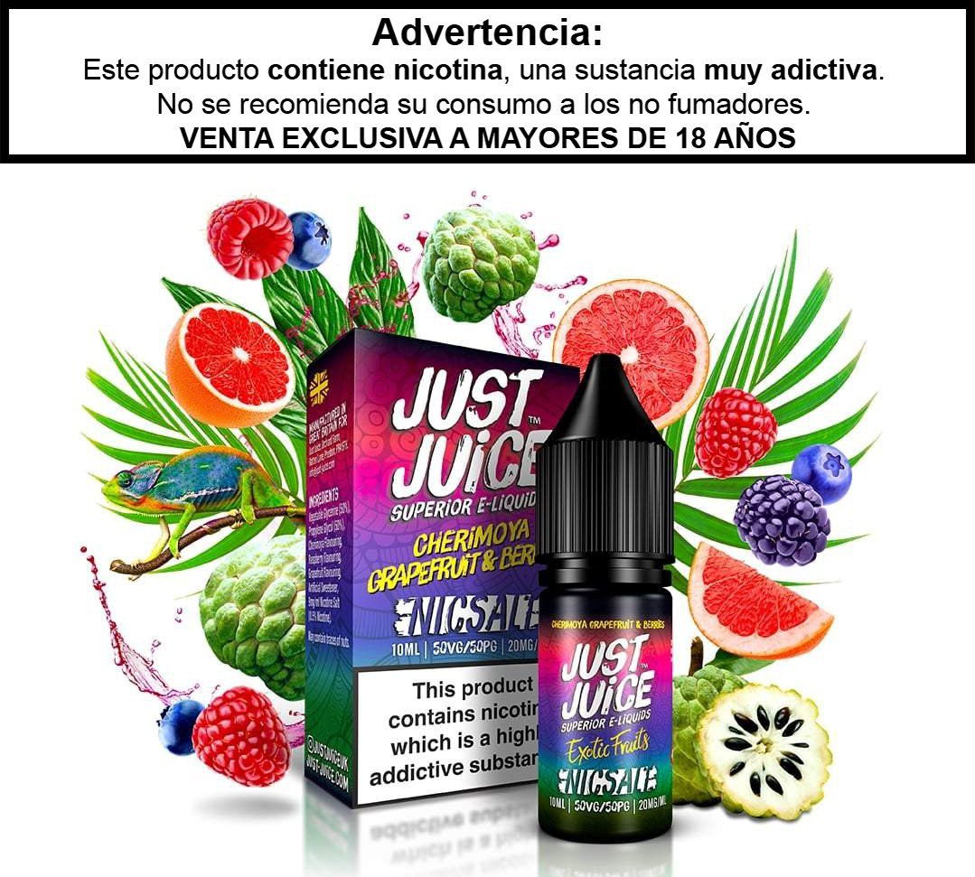 Cherimoya, Grapefruit & Berries Salts - Sales de Nicotina - Just Juice | SN-JJ-CGB-30