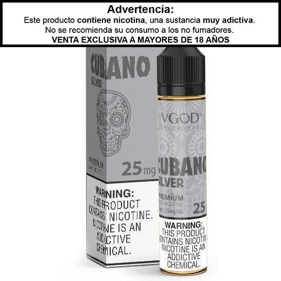 Cubano Silver Salts - Sales de Nicotina - Vgod | SN-VGOD-CUS-25