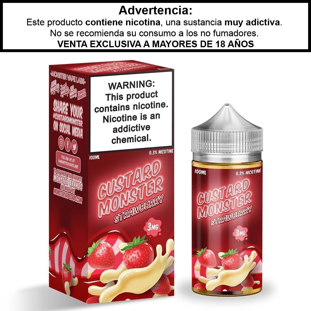 Custard Monster Strawberry - Eliquid - Monsterlabs | BL-ML-CM-STR-03