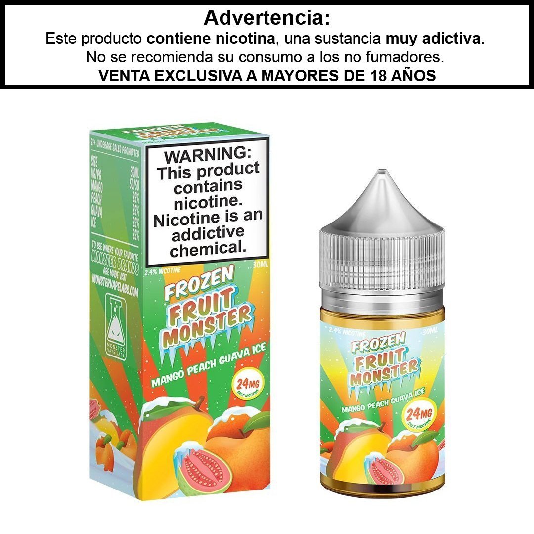 Frozen Fruit Monster Mango Peach Guava Ice Salts - Sales de Nicotina - Monsterlabs | SN-ML-FFM-MPG-24