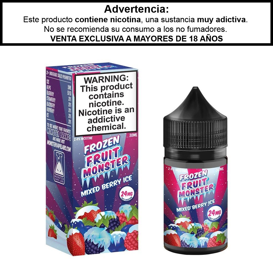 Frozen Fruit Monster Mixed Berry Ice Salts - Sales de Nicotina - Monsterlabs | SN-ML-FFM-MBI-24