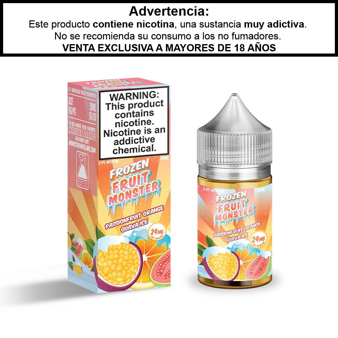 Frozen Fruit Monster Passionfruit Orange Guava Ice Salts - Sales de Nicotina - Monsterlabs | SN-ML-FFM-POG-24