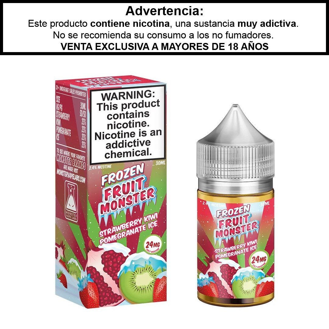 Frozen Fruit Monster Strawberry Kiwi Pomegranate Ice Salts - Sales de Nicotina - Monsterlabs | SN-ML-FFM-SKP-24