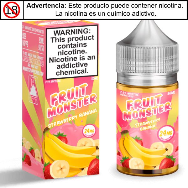 Fruit Monster Strawberry Banana Salts - Sales de Nicotina - Monsterlabs | SN-ML-FM-SB-24
