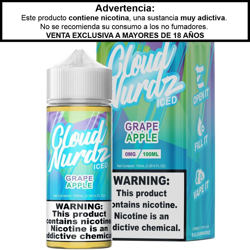 Grape Apple ICED - Cloud Nurdz - Eliquid - DIY VAPE SHOP | BL-CLN-GAI-00