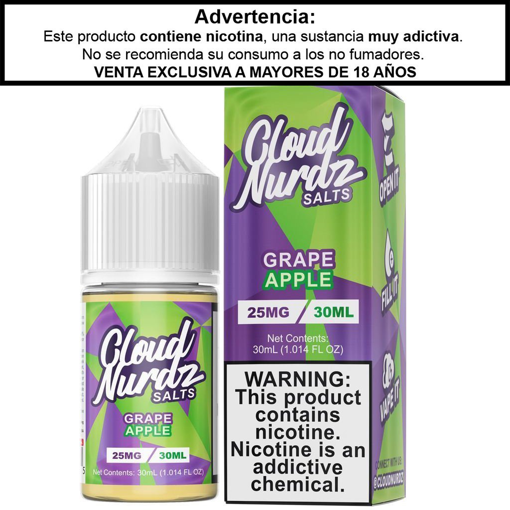 Grape Apple Salts - Cloud Nurdz - Sales de Nicotina - DIY VAPE SHOP | SN-CLN-GAS-25