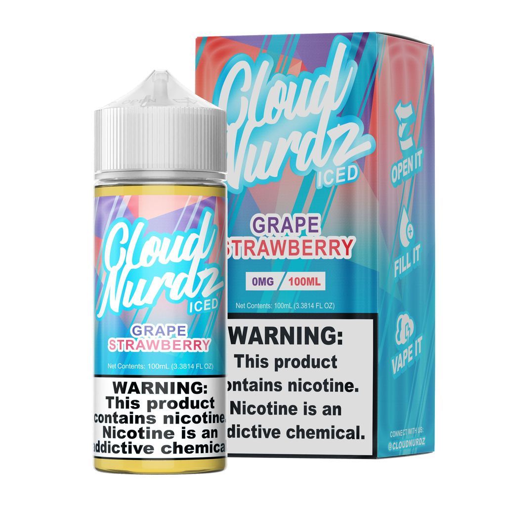 Grape Strawberry ICED - Cloud Nurdz - Eliquid - DIY VAPE SHOP | BL-CLN-GSI-00