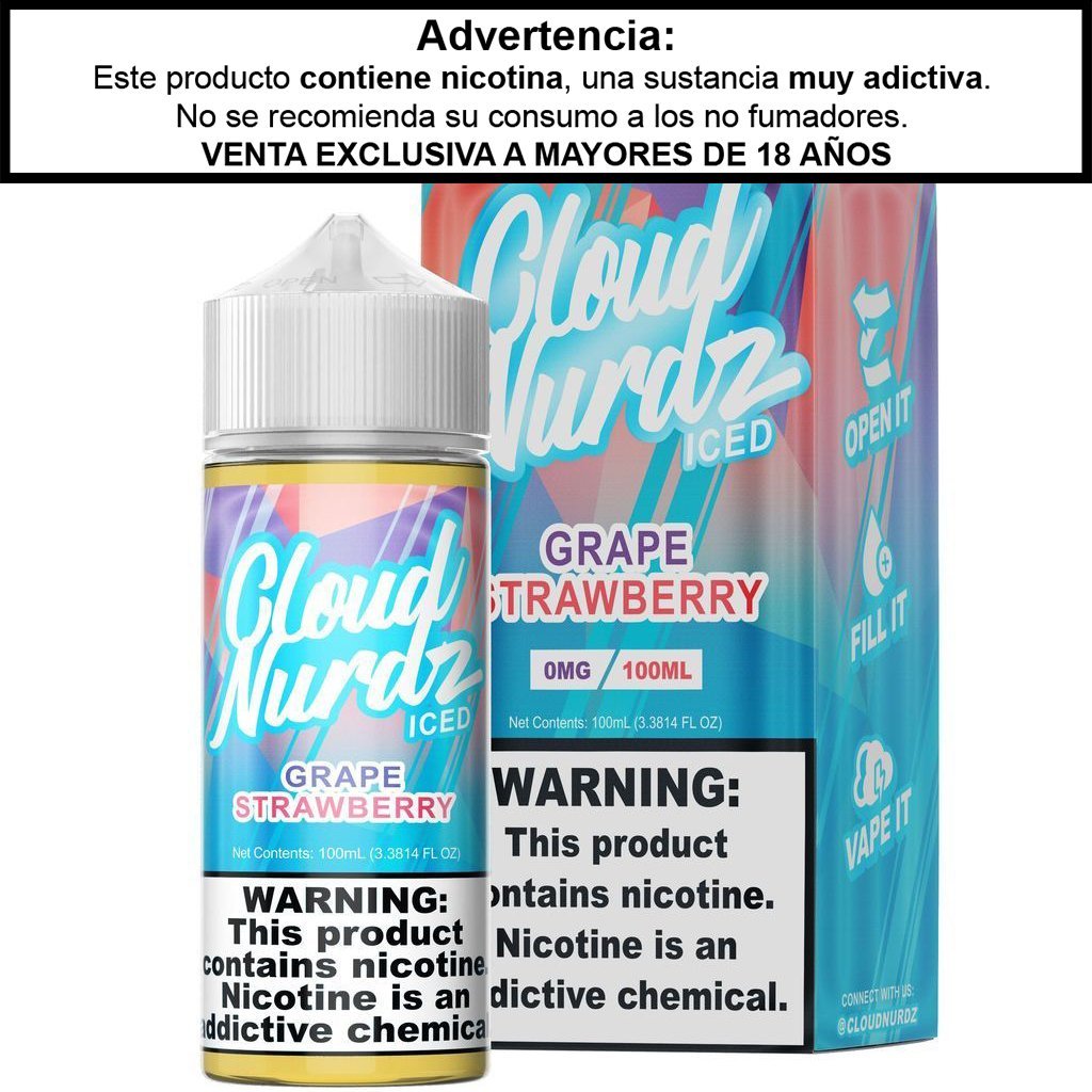 Grape Strawberry ICED - Eliquid - Cloud Nurdz | BL-CLN-GSI-00