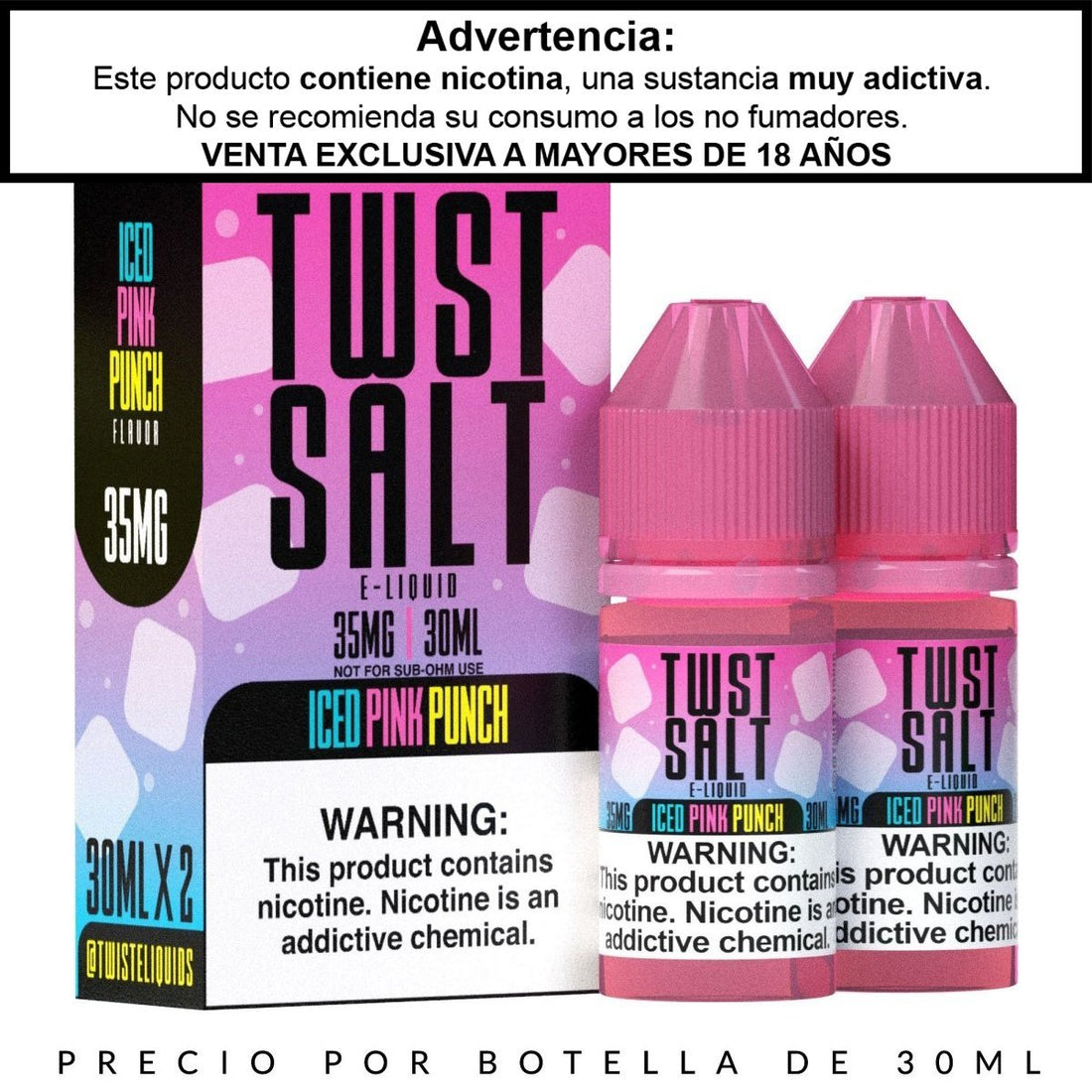 Iced Pink Punch Lemonade Salts - Sales de Nicotina - Twst | SN-TWIST-IPL-35