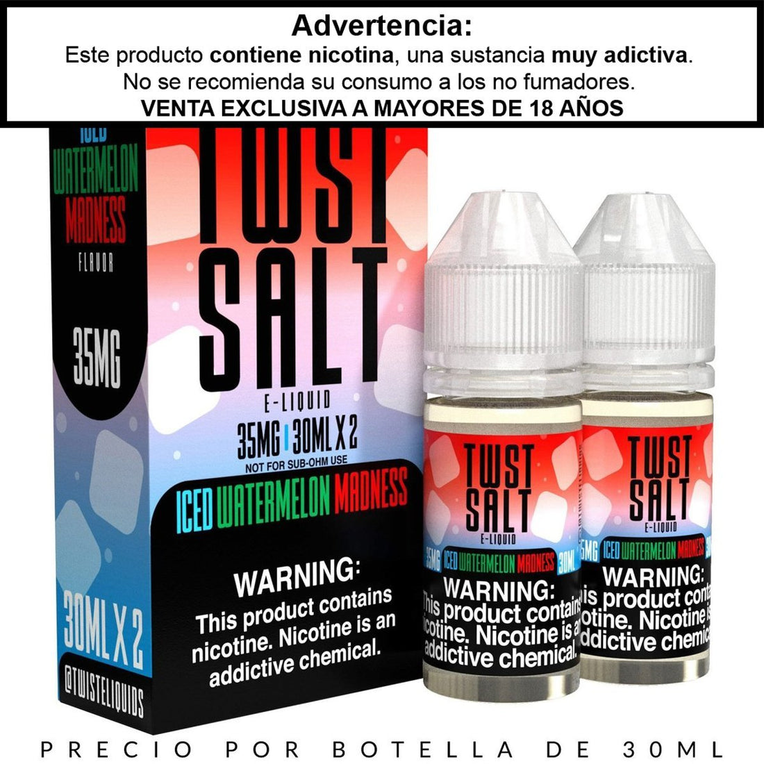 Iced Watermelon Madness Salts - Sales de Nicotina - Twst | SN-TWIST-IWM-35