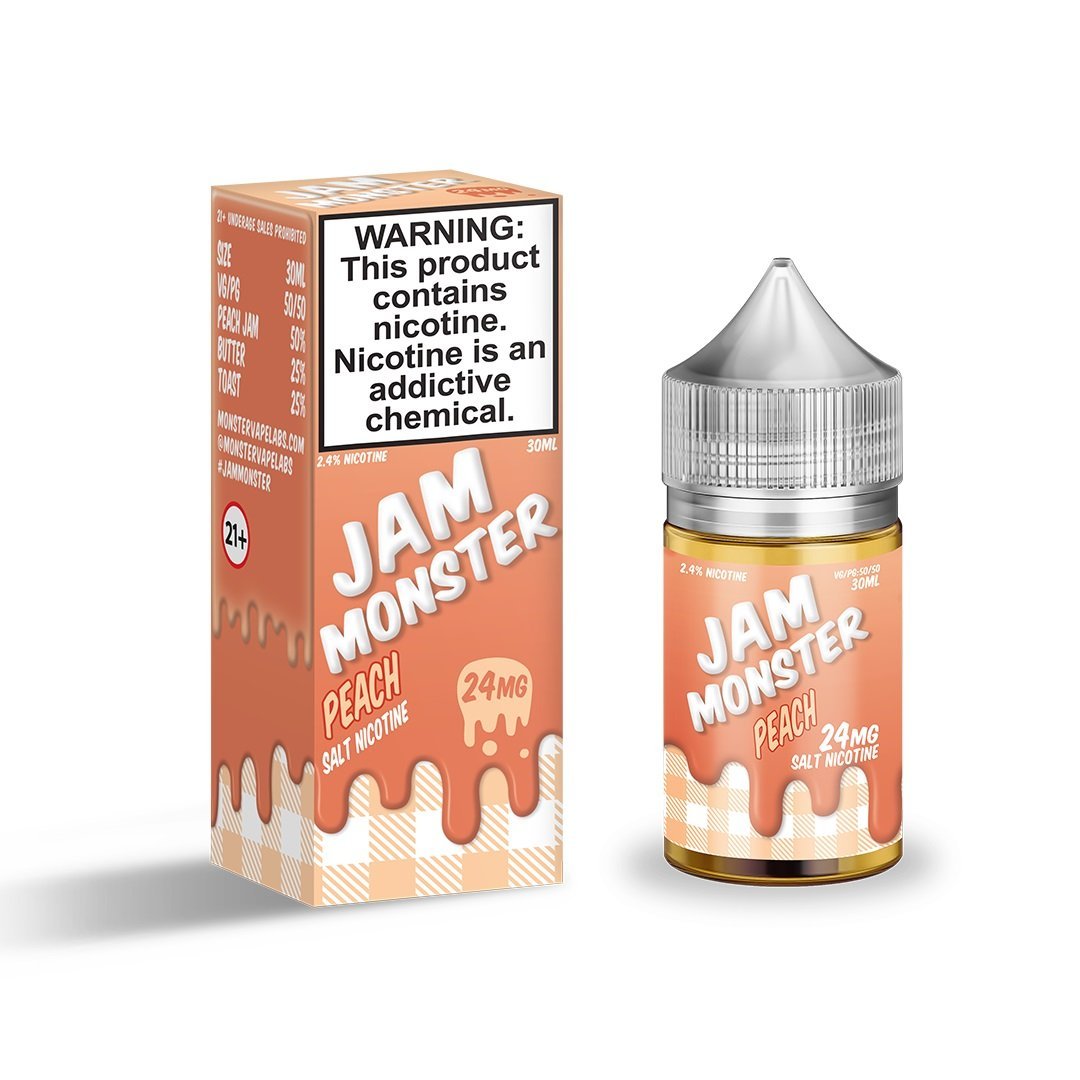 Jam Monster Peach Salts - Sales de Nicotina - Monsterlabs | SN-ML-JM-PH-24