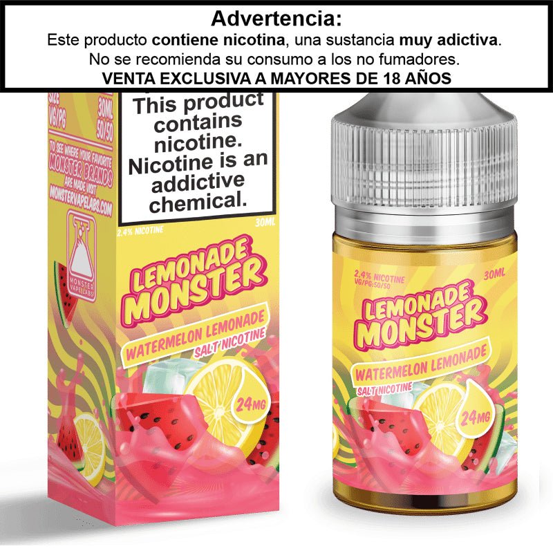 Lemonade Monster Watermelon Salts - Sales de Nicotina - Monsterlabs | SN-ML-LM-WL-24