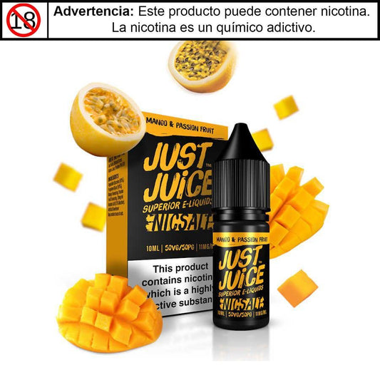 Mango & Passion Fruit Salts 3%-30mg - Just Juice - DIY EJUICE COLOMBIA