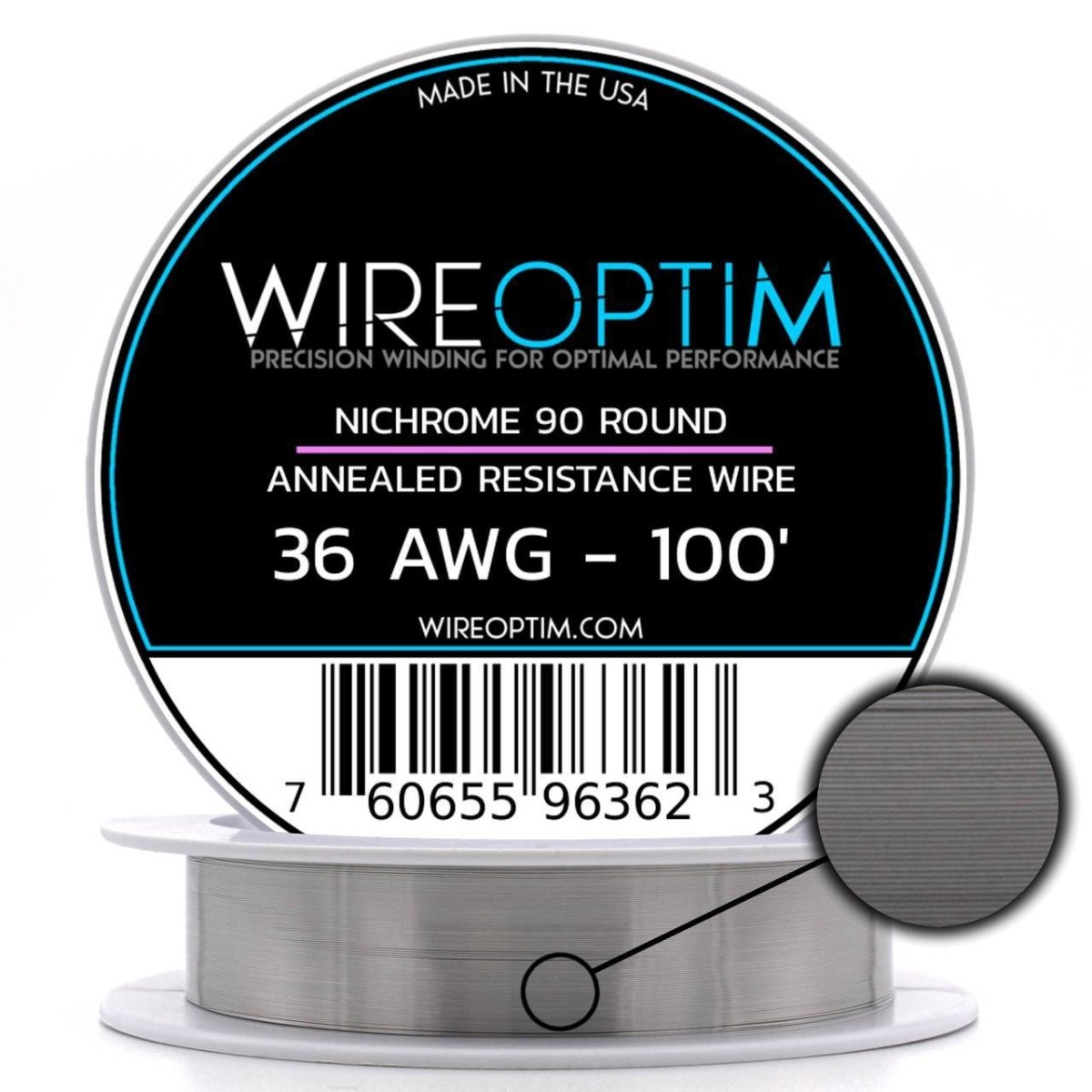 Nichrome 90 - 100ft - Alambre - WIREOPTIM | WIREOPTIM-NI90-6