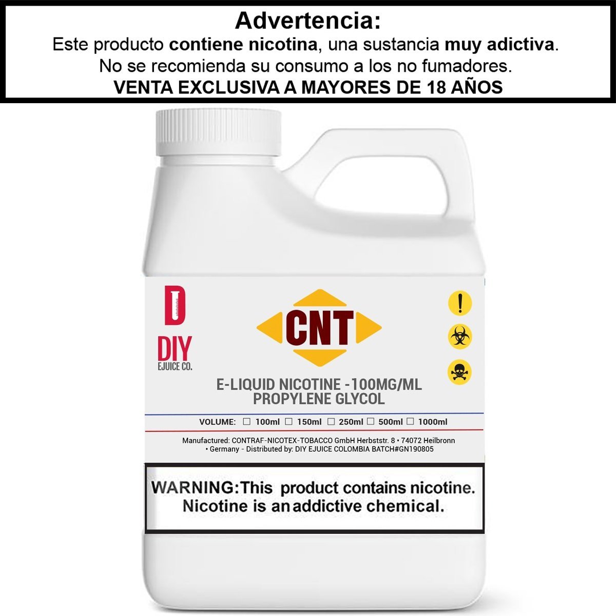 Nicotina CNT® - 100mg/ml PG - Nicotina - CNT | NI-CNT-PG-05