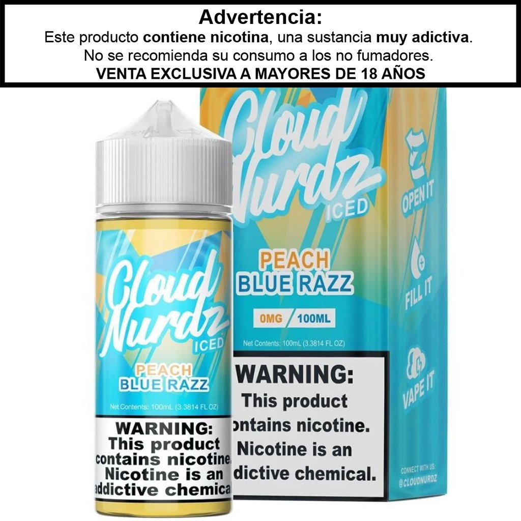 Peach Blue Razz ICED - Eliquid - Cloud Nurdz | BL-CLN-PBI-00