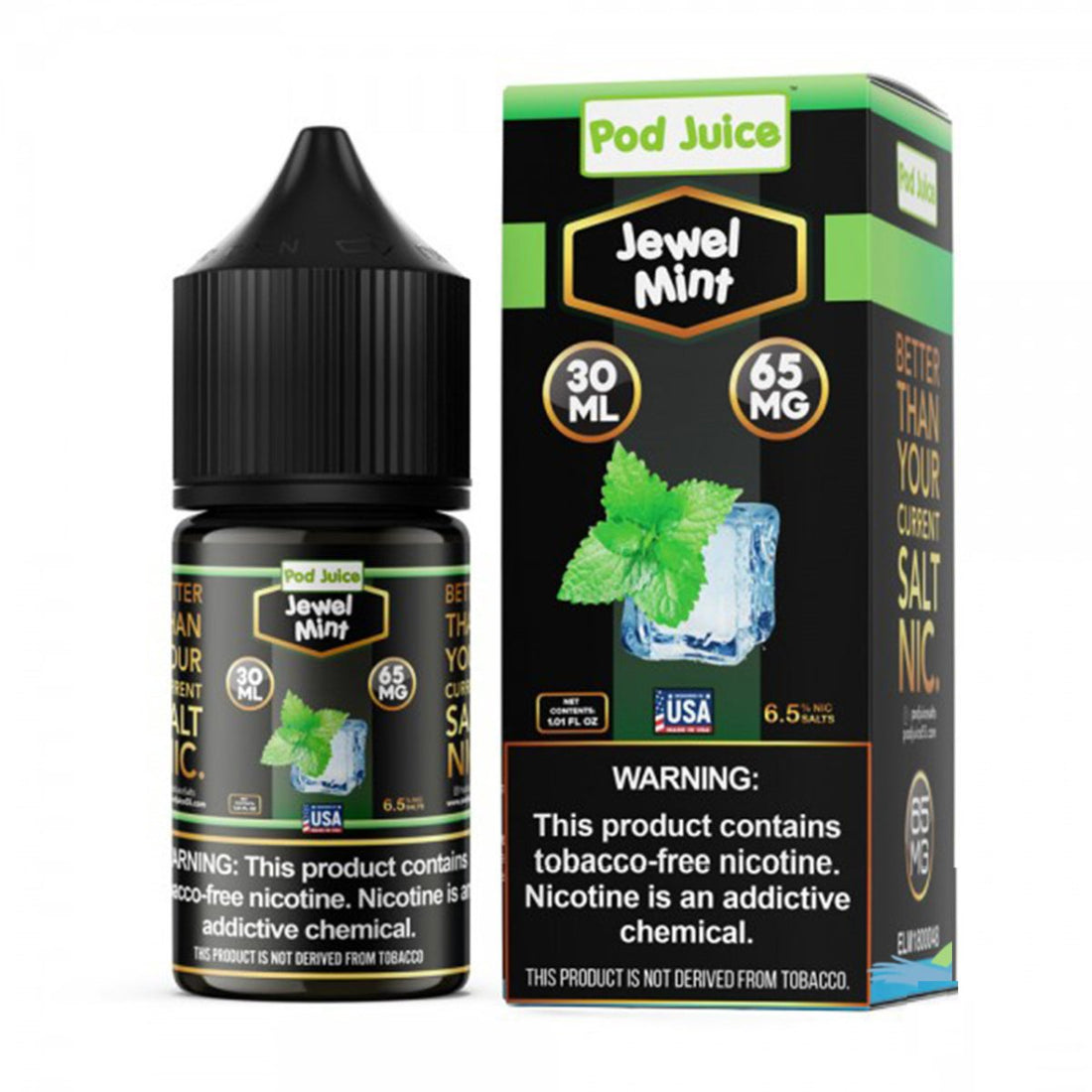 Jewel Mint Bold Series Salts - Sales de Nicotina - Pod Juice | SN-PJ-BS-JM-65