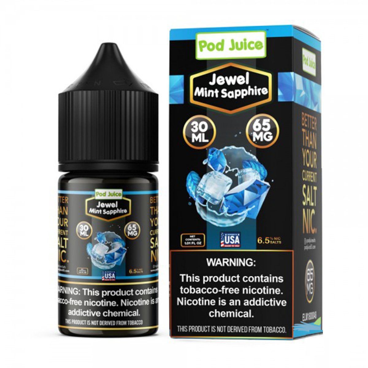 Jewel Mint Bold Series Sapphire Salts - Sales de Nicotina - Pod Juice | SN-PJ-BS-JMS-65