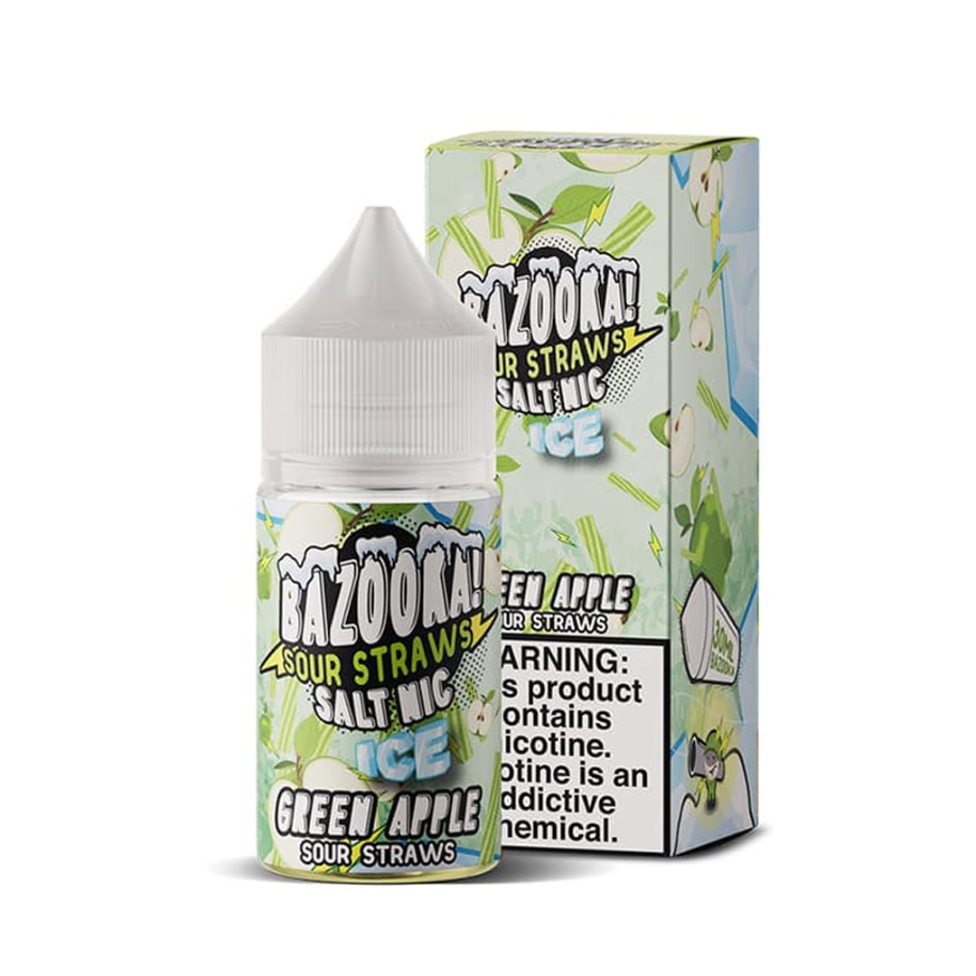 Sour Straws Green Apple Ice - Sales de Nicotina - Bazooka | SN-BZK-SS-GAI-25
