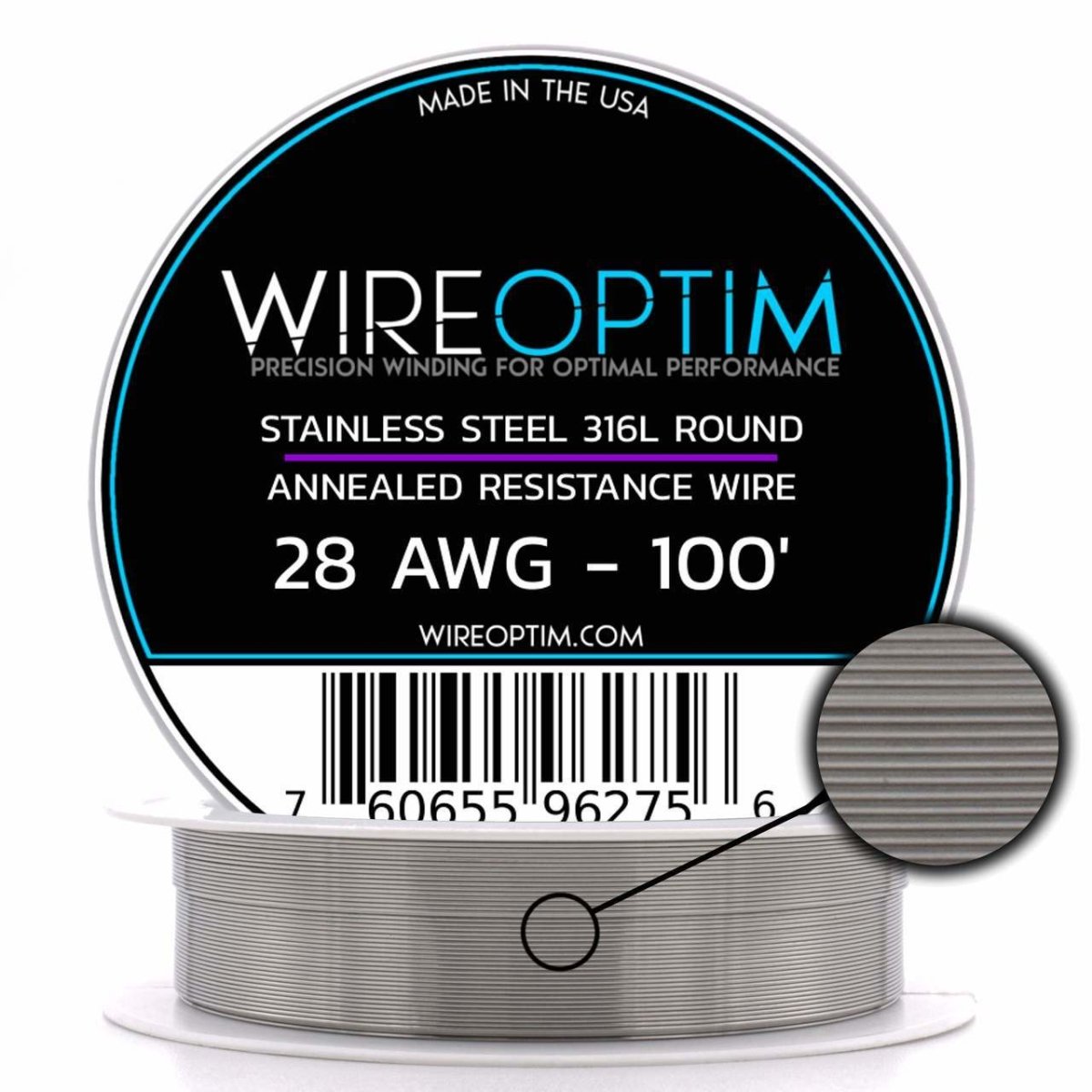 Stainless Steel - 100ft - Alambre - WIREOPTIM | WIREOPTIM-SS-2