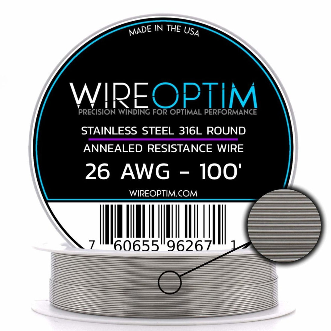 Stainless Steel - 100ft - Alambre - WIREOPTIM | WIREOPTIM-SS-1